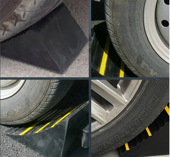 HIGH QUALITY Rubber Wheel Chock Wedge Parking Wheel Blocks for Trucks Motorhome Travel Trailers supplier