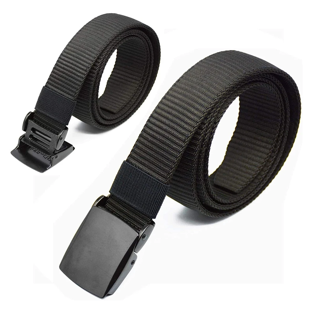Wear-resistant Travel Nylon Tactical Men with Zinc Alloy Buckle Security Money Belt with Hidden Money Pocket