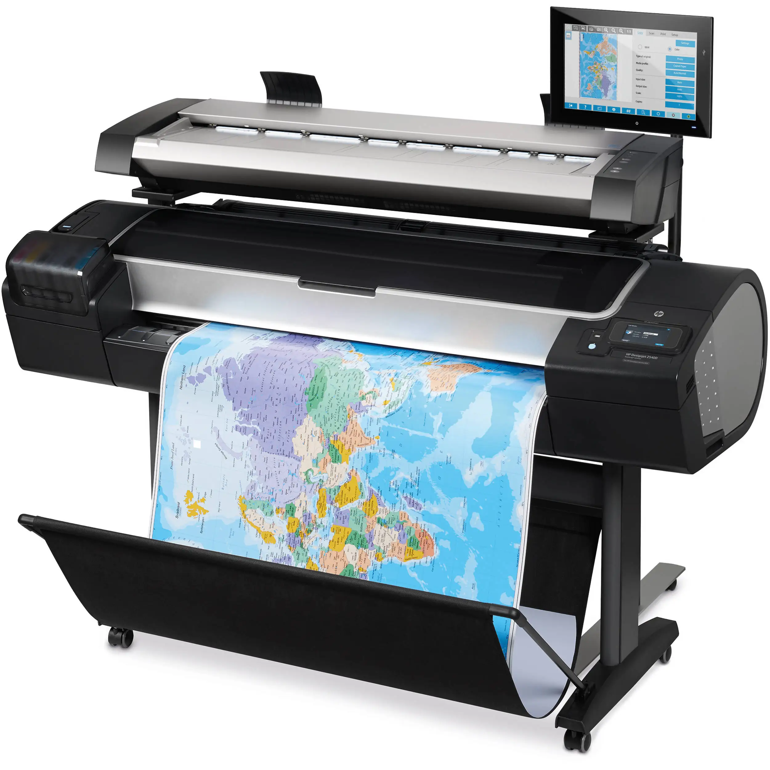 Refurbished A0 B0 Paper Printer for HP DesignJet Z5200 Z5400 Plotter Cutting Machine 44-inch Inkjet Color Wide Format Printer