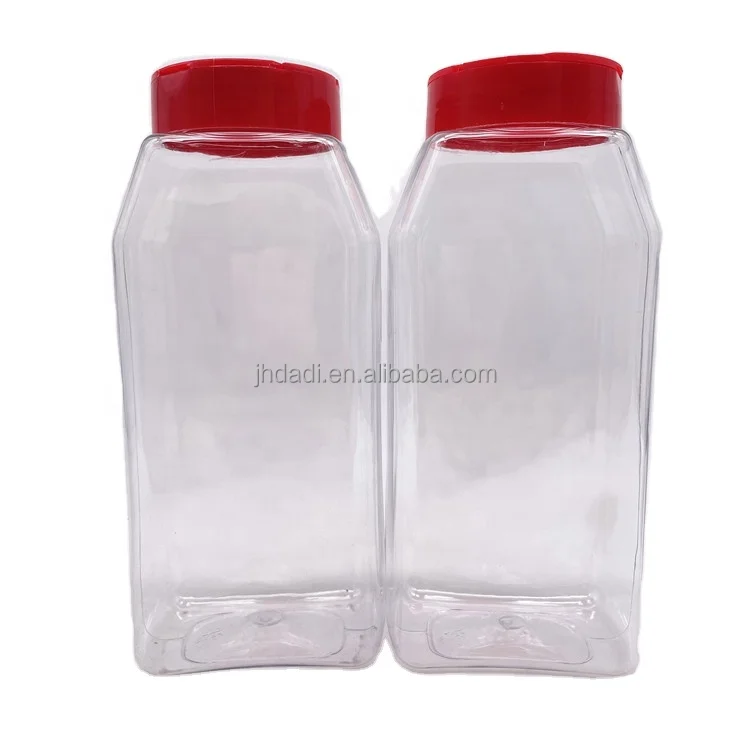 Plastic Salt and Pepper Shakers with Hinged Lid, Sealed Spice