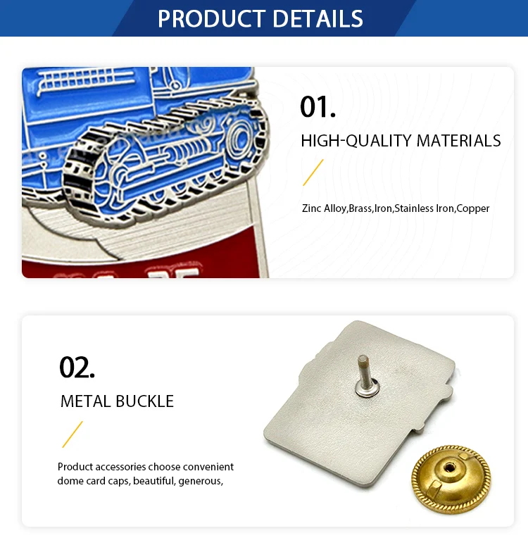 Manufacturer Custom Wholesale Metal Badge Plated Enamel Pins Logo Pin