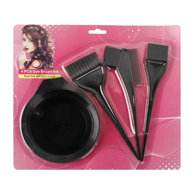 Factory direct professional hair salon hair dye tool baking brush set dyeing comb bowl soft brush set