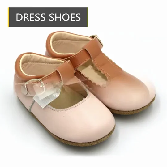 Reasonable Price Antislip Cow Leather Cream Baby Infant Leather Mary