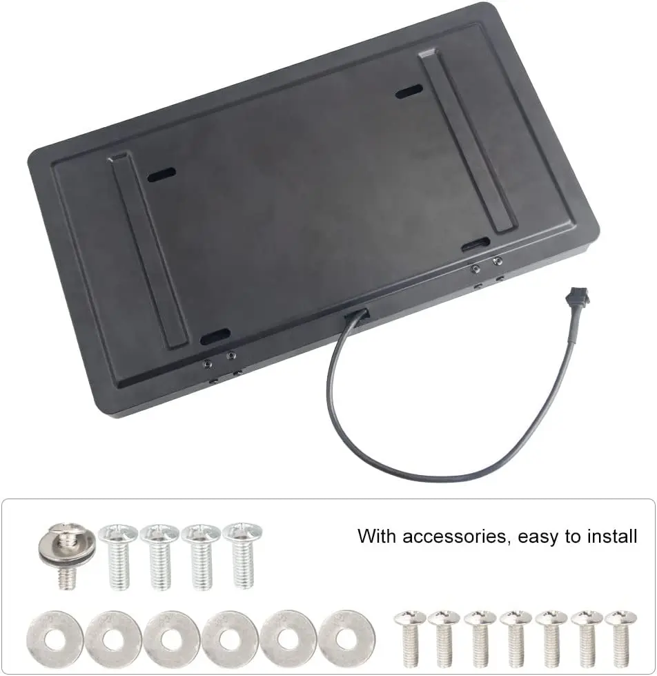 Reversible License Plate Holder Flipper Electric Adjustable License