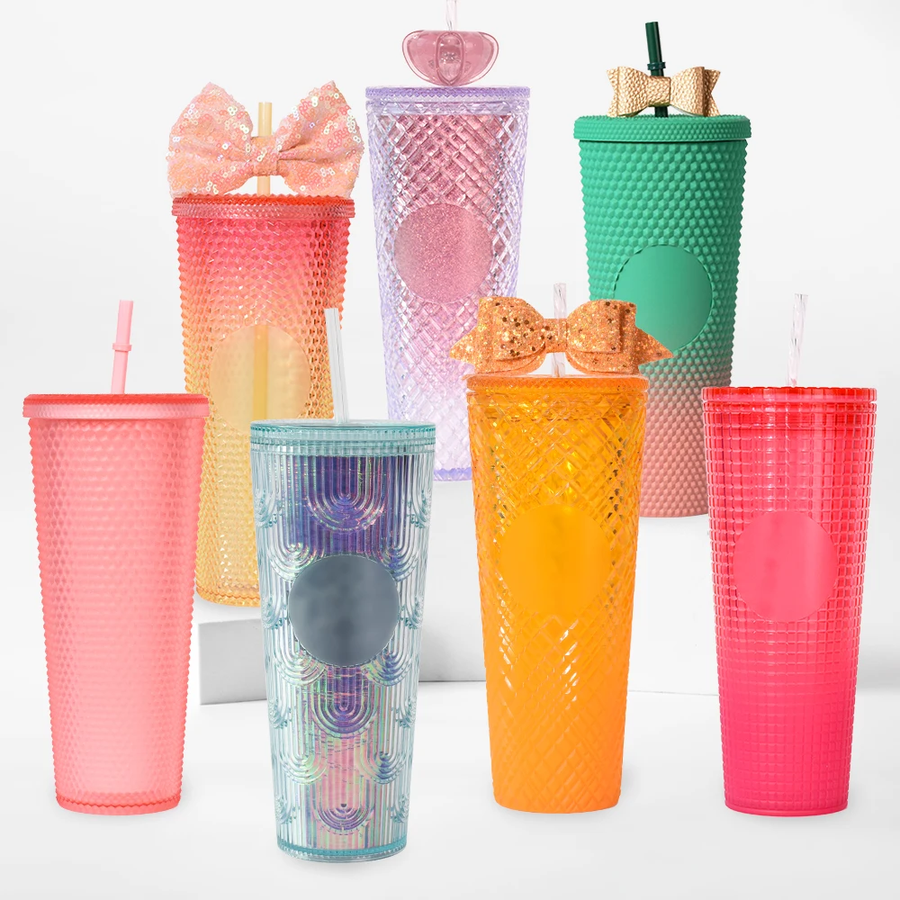 Studded Tumbler with Straw – Creative Touch Boutique