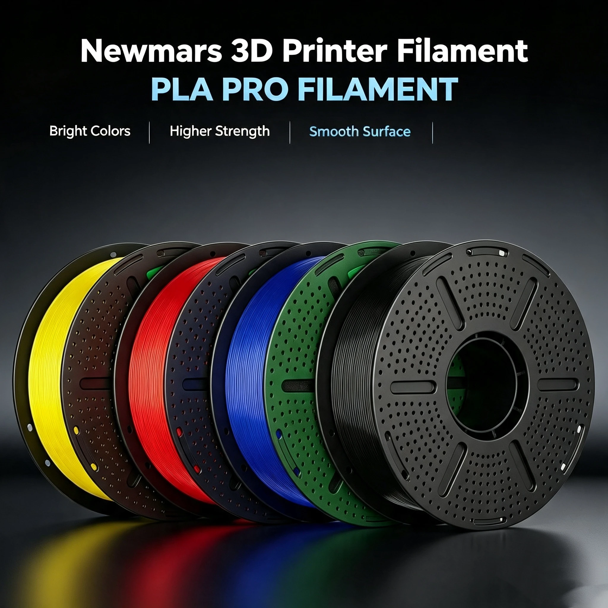 Newmars 3DP 3D Printing Filament PLA+ 1.75//2.85/3.0mm PLA Pro PLA PLUS FDM 3d Printing Filament Multi Colors for 3d Printer