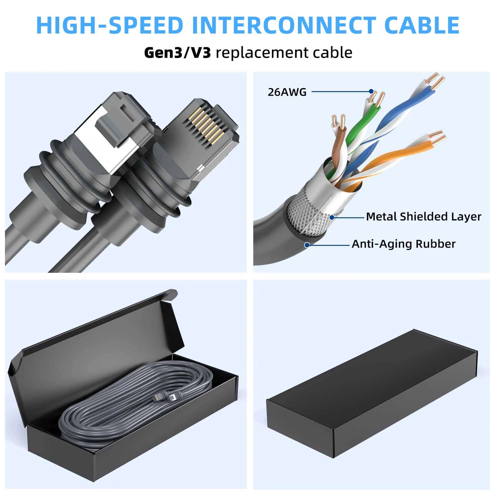 Optimal Access Version 3 Starlink Cable 150ft Satellite Internet Kit GEN3 Digital Cable with Starlink Generation 3 Receiver