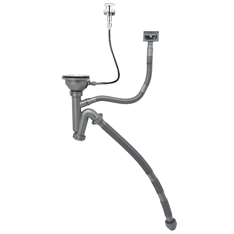 odm  flexible  single bowl sink drain pipe kitchen sink waste pipe anti odor and anti insect-4