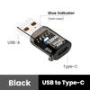 USB-A M a Tipo-C F Nero