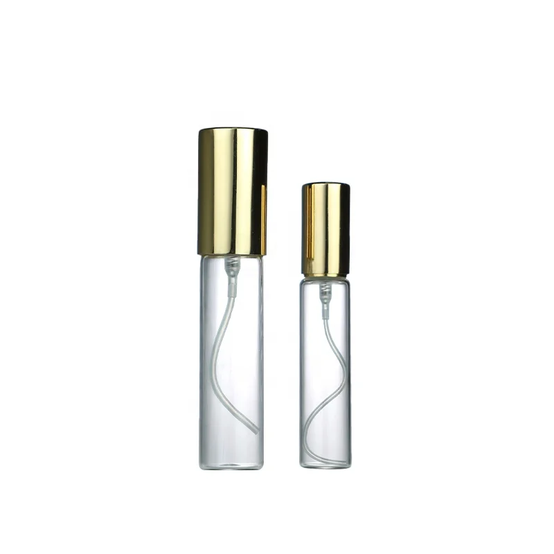 wholesale sample with clear tube empty vial 2ml 10ml glass perfume spray vial bottle