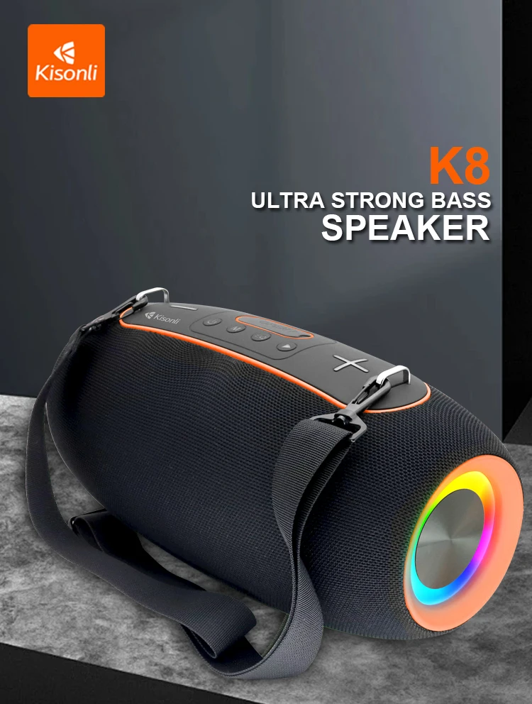 Kisonli K8 Professional Blue Tooth Speaker Custom logo Big Portable Speaker with 50W