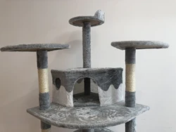 Indoor Cat Furniture Tree Large Cat Scratcher Tree Tower For Big Pet Wooden Cat Tree House NO 5