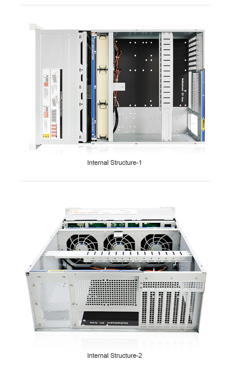 4U 24-bay Rackmount Chassis with Straight-through 8NVMe+16SAS/SATA Backplane CC3K24-24S08N