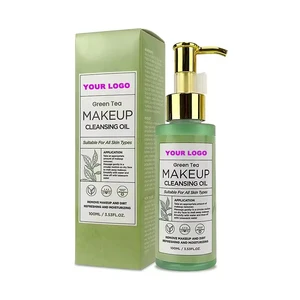 Deep Hydrating & Soothing Cleansing Oil with Hyaluronic Acid & Green Tea Gentle Makeup Remover for Sensitive Skin