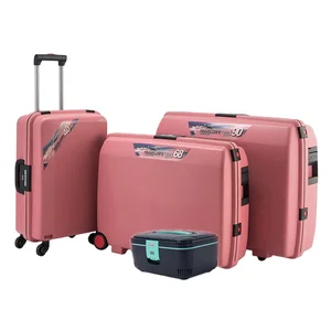 BUBULE 4pcs Trolley Luggage Sets Classic Style Designer Travel Suitcases
