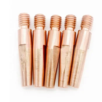 MIG Welding Torch Consumables Custom CuCrZr Weld Tips M6X45X1.2mm Contact Tip for MIG Welding