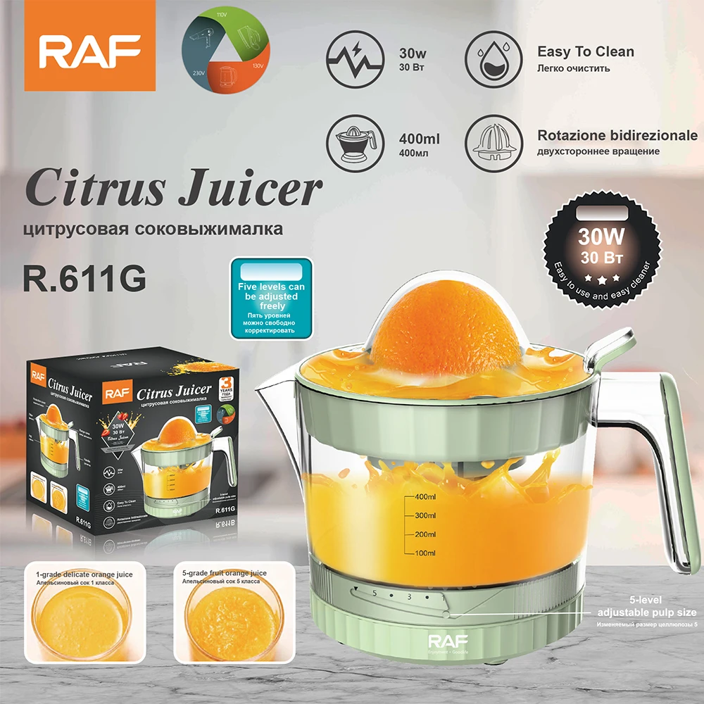 Nuevo extractor de jugo portátil eléctrico RAf, exprimidor de naranja  doméstico, exprimidor de limón
