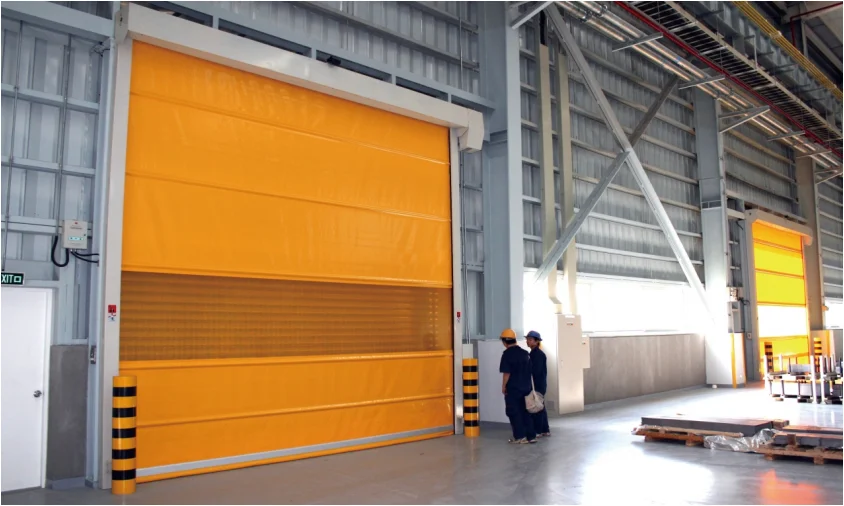 China Manufacturer Marya PVC High Speed Button Control Door Roll up Rope Control Shutter Door