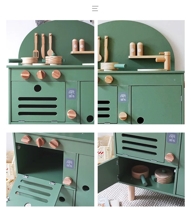 Скандинавская имитация кухонных игрушек, посуда, деревянные игрушки