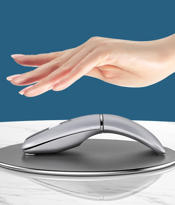 Распродажа 2021, складная беспроводная мышь, складная беспроводная мышь, Офисная легкая Портативная Беспроводная складная Двухрежимная мышь для ноутбука