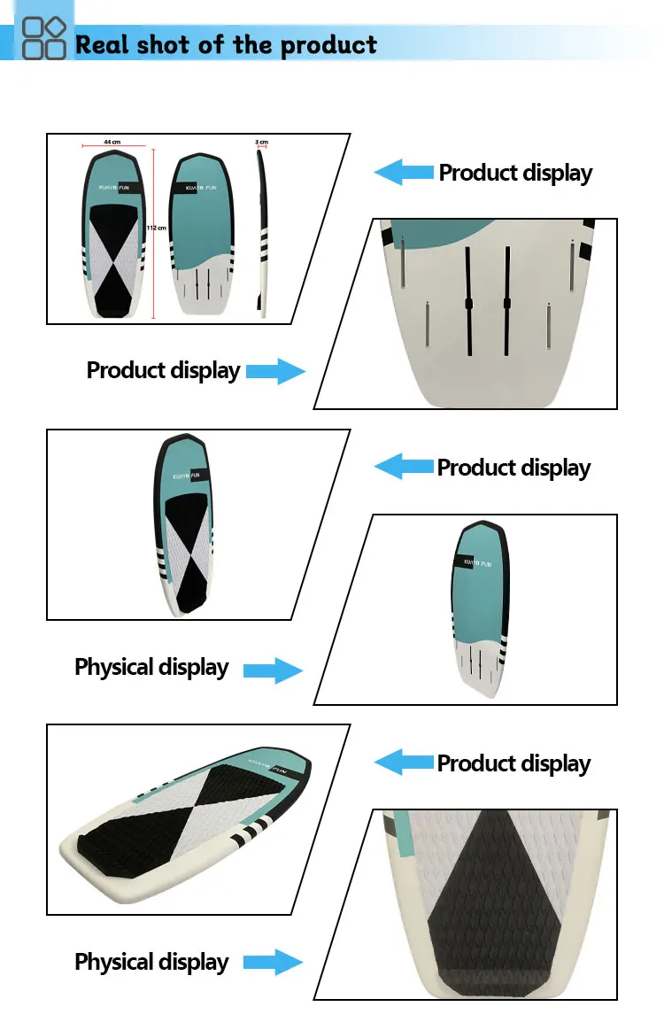 Oem Water Sports Carbon Eps Waterplay Crafts Surfing Pumping Hydrofoil Wake Foil Surfboard Fins