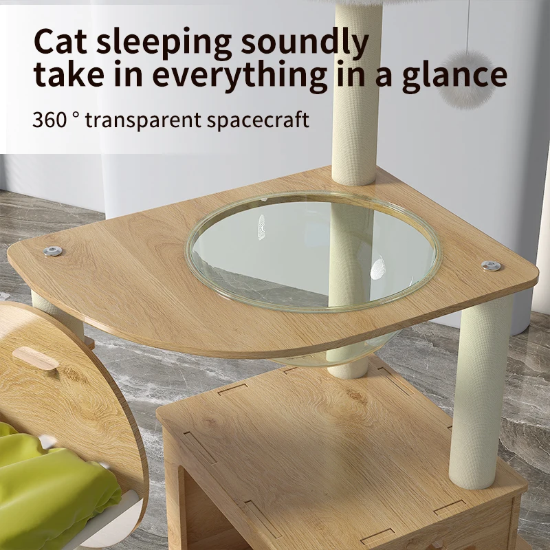 Yueshang New Design Arrived Scraper Tree for Cats Luxurious Kratzbaum Cat Tree Playing Cat Tree with Hammock