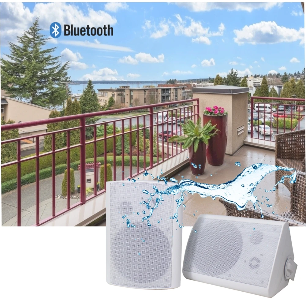 2way Bluetooth Active Wall Mount Speaker 2*30w Waterproof For