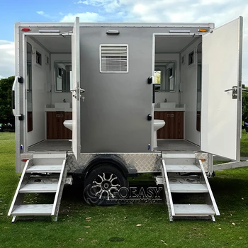 Customize Outdoor Mobile Toilets Trailer Portable Toilet Luxury Restroom Shower Trailer Factory Price