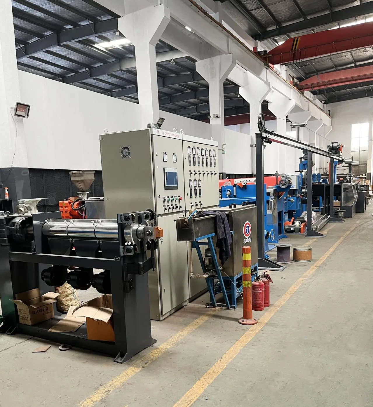 JICHENG Electric Automatic USB Data Copper Wire Cable Insulation Extruder Making Machine