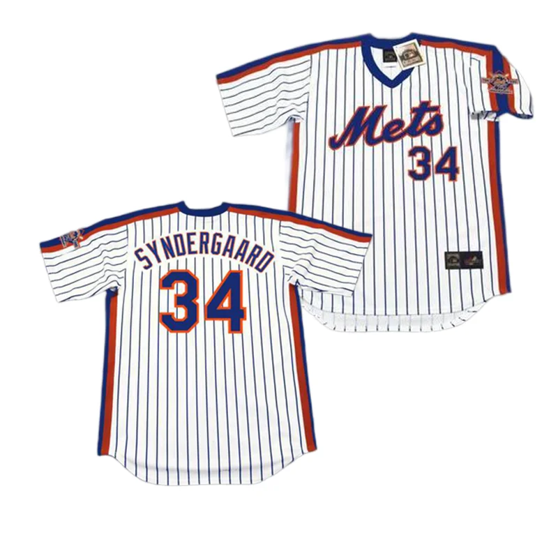 Wholesale Men's New York 33 MATT HARVEY 36 JERRY KOOSMAN 41 TOM SEAVER 42  ROGER McDOWELL 57 JOHAN SANTANA Baseball Jersey Stitched S-5XL From  m.