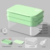 Green+2 layer+1 shovel+Lid+Storage Bin