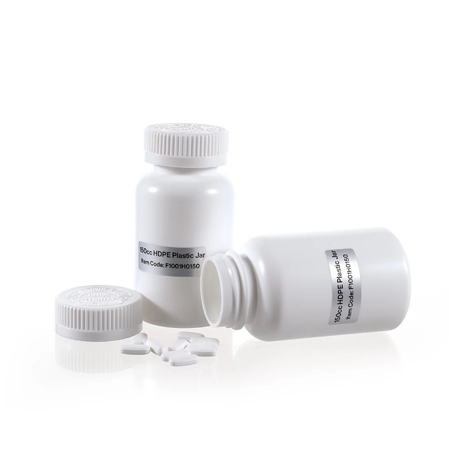 ADVANTRIO PACKAGING HDPE 150cc Opaque White Plastic Bottle for Medical Pill Capsule