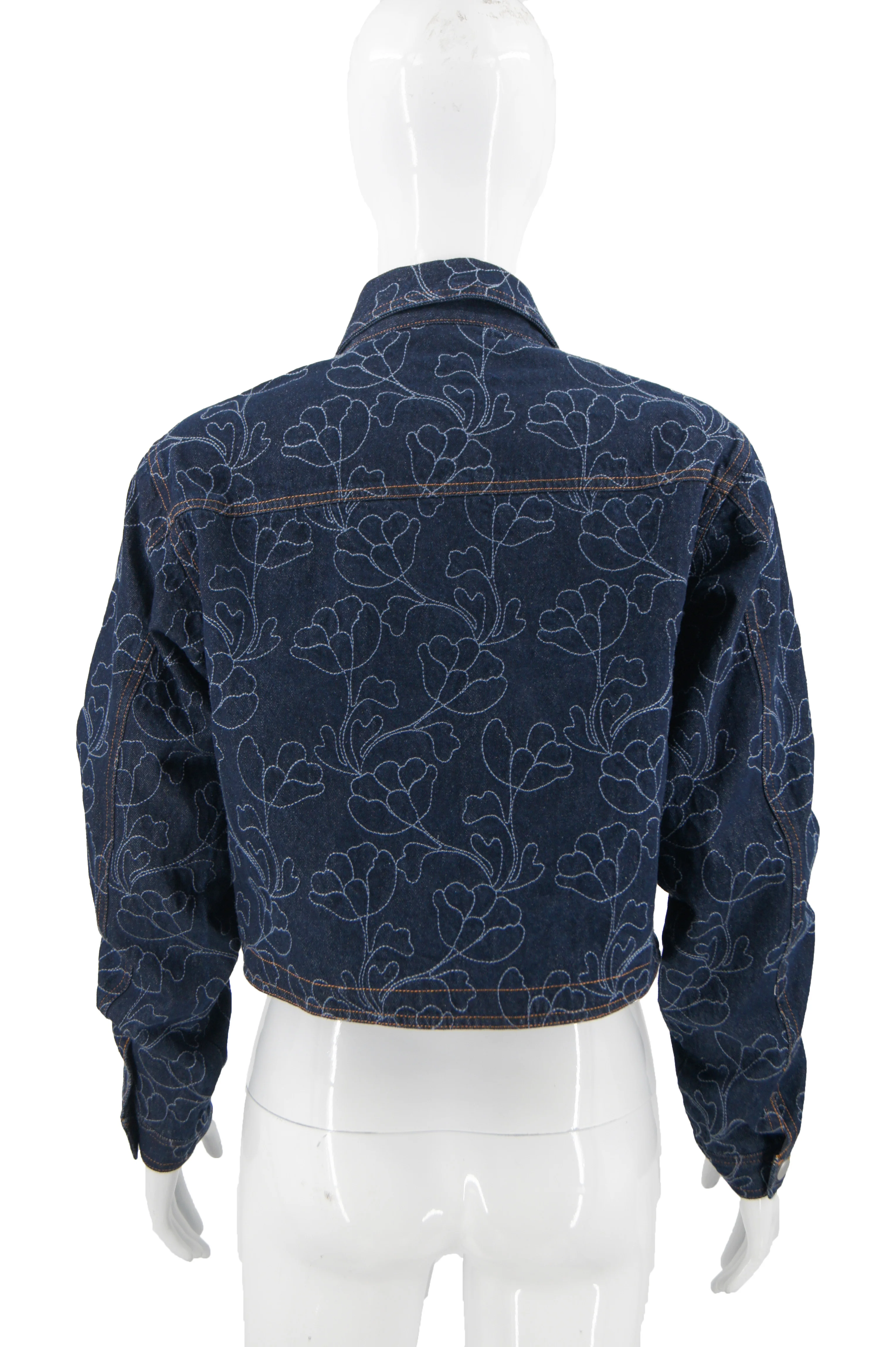 Heavy Industry Full Printed Jacquard Denim Jacket for Women