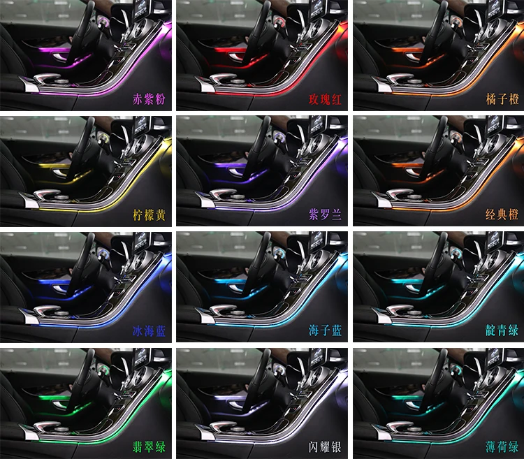 車内LEDライトアンビエントライト64色メルセデスベンツCクラスW205C