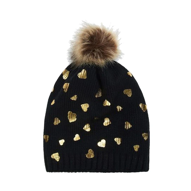 Fashion Knit Sequin Beanie Cap Kids 