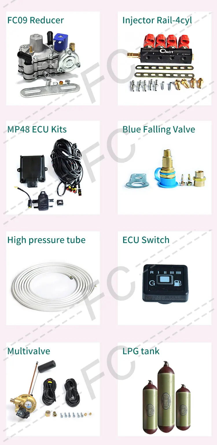 Auto Gas Sequential Petrol Conversion Kit Vehicle lpg Conversion Kit lpg Kit 4 Cylinder for Auto lpg Gas Equipment Parts