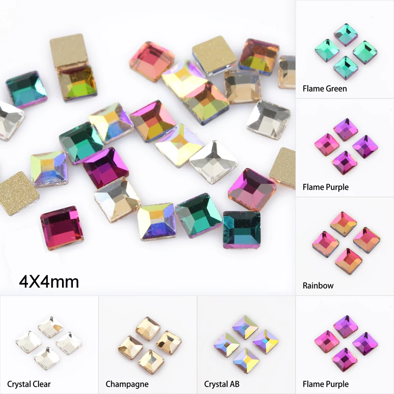 Wholesale Square 4mm Nail Art 