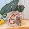 Hkb9114 red apple bear-ring buckle bag