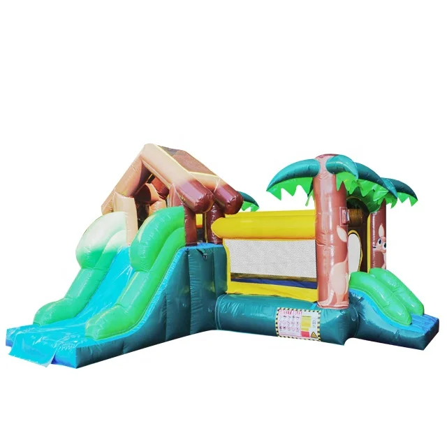 Outdoor Commercial Kangaroo Small Combo with Slide Obstacle Bouncer Jumper Commercial Jumping Castle Bounce Houses for Sale