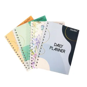 Portable A5 Size Spiral Bound Notebook for Daily Planning and Time Management Full English Journal Paper Cover