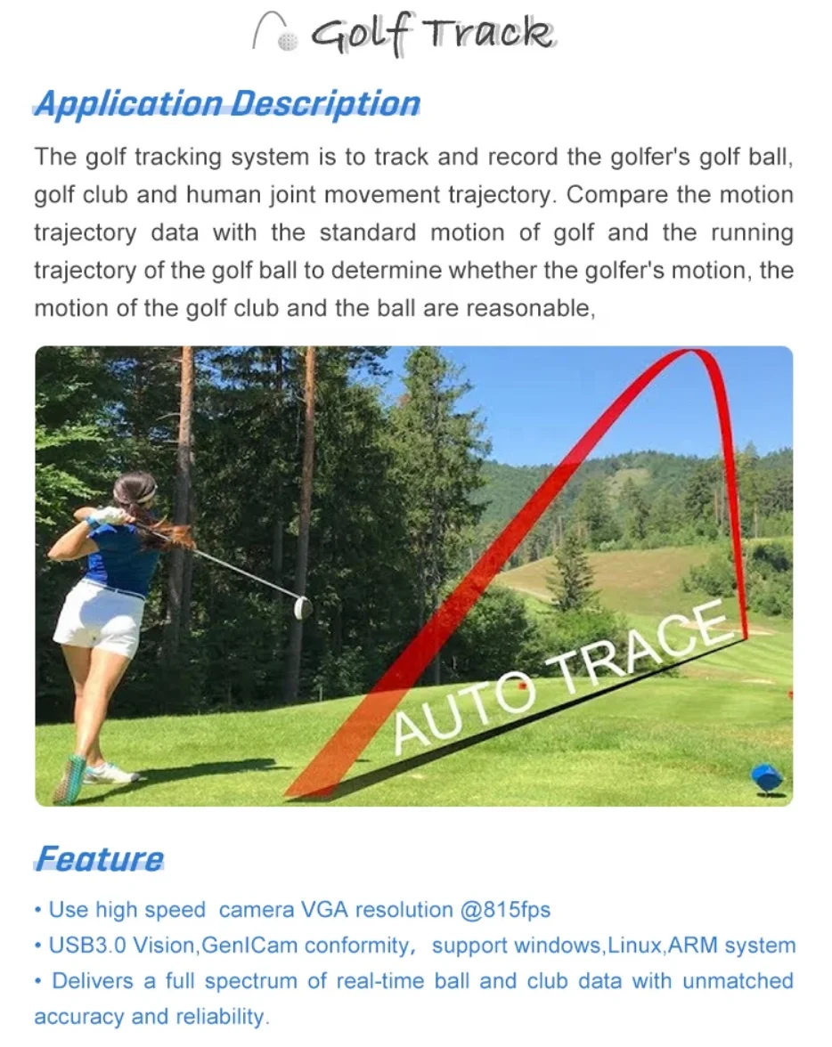 Golf Swing Analysis 1000 Fps PYTHON 300 High FPS 815 USB Cameras for  Industrial Robot Guidance