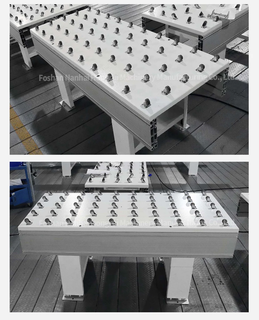 Unpowered universal wheel conveyor line Packaging roller conveyor line Food and beverage stainless steel universal wheel supplier