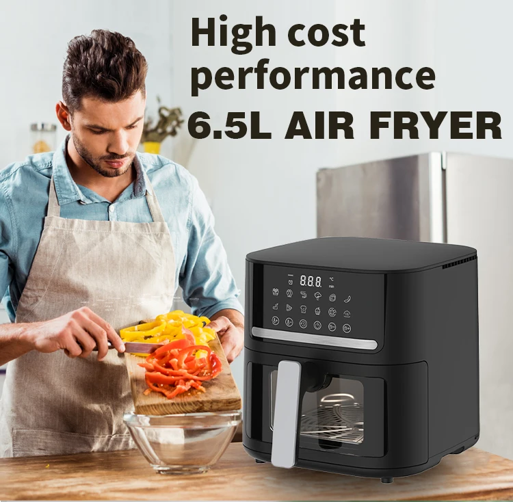 Custom Matte Appearance Visible Window Freidora De Aire 6.5l Air Fryer 