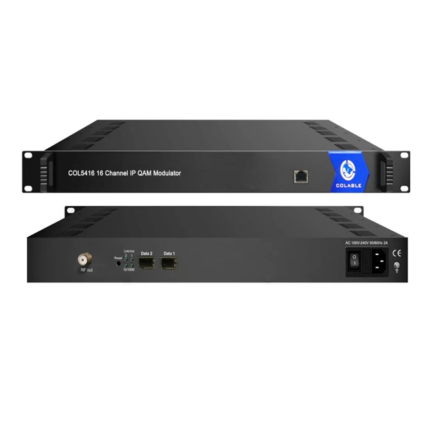 Digital Cable Tv System IP QAM Modulator 16 Channels with Multiplexer Scrambler COL5416