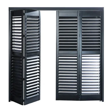 interior black 89mm louver blade window plantation shutters for australia