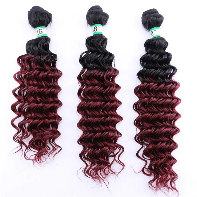 70g Black To Blue Pink Red Two Tone Deep Wave Fiber Hair Weave Synthetic Hair  Extensions - Buy Synthetic Hair Weave,Deep Wave Bundles 100% High  Temperature Synthetic Hair Extensions,Synthetic Weft Extension Product