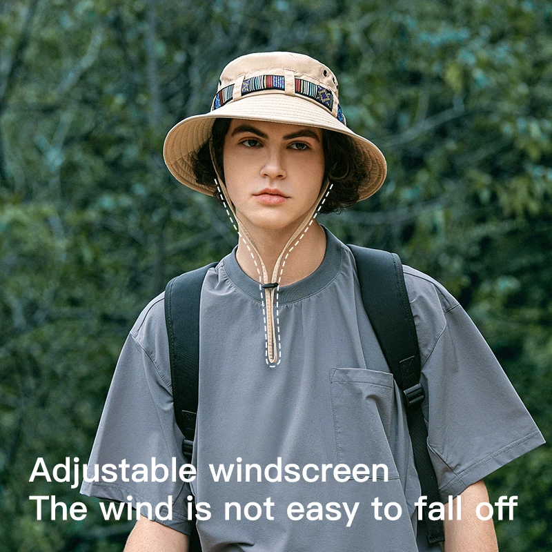 Custom Waterproof Fishing Bucket Hat Uv Wide Brim Sun the Fisherman Hat With Strings Sun Hats for Men Protection Bulk