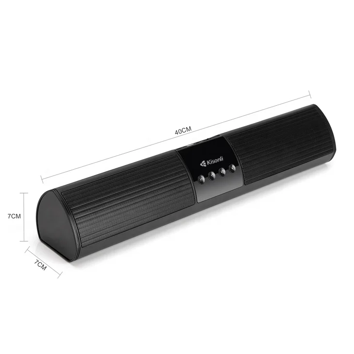 Kisonli Sound System LED  Light Support USB Flash Portable Wireless Soundbar Speaker