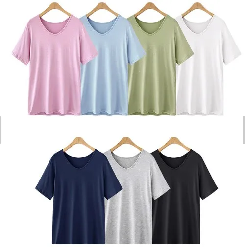 Custom Short Sleeve V Neck Ladies Plain 