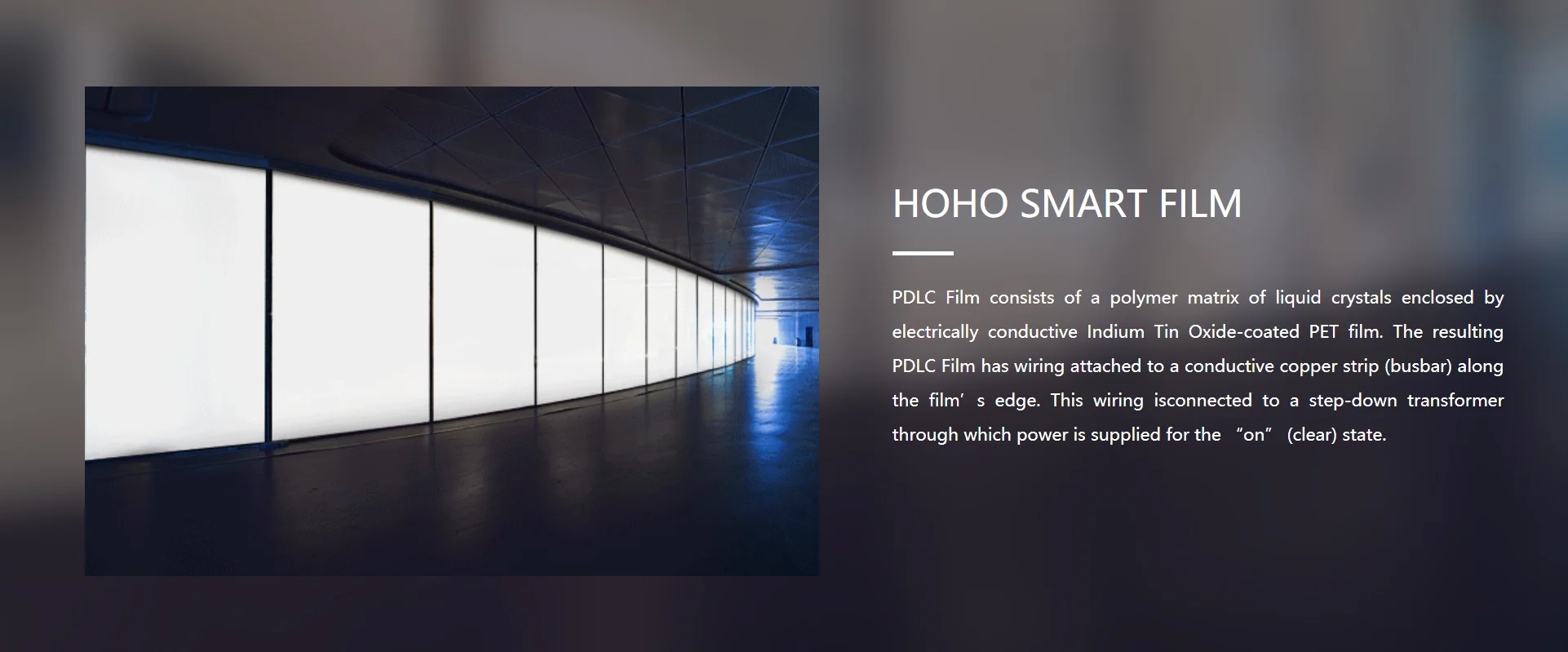 HoHo Smart PDLC Film/Glass - Shanghai HoHo Industrial Co., Ltd. official  website